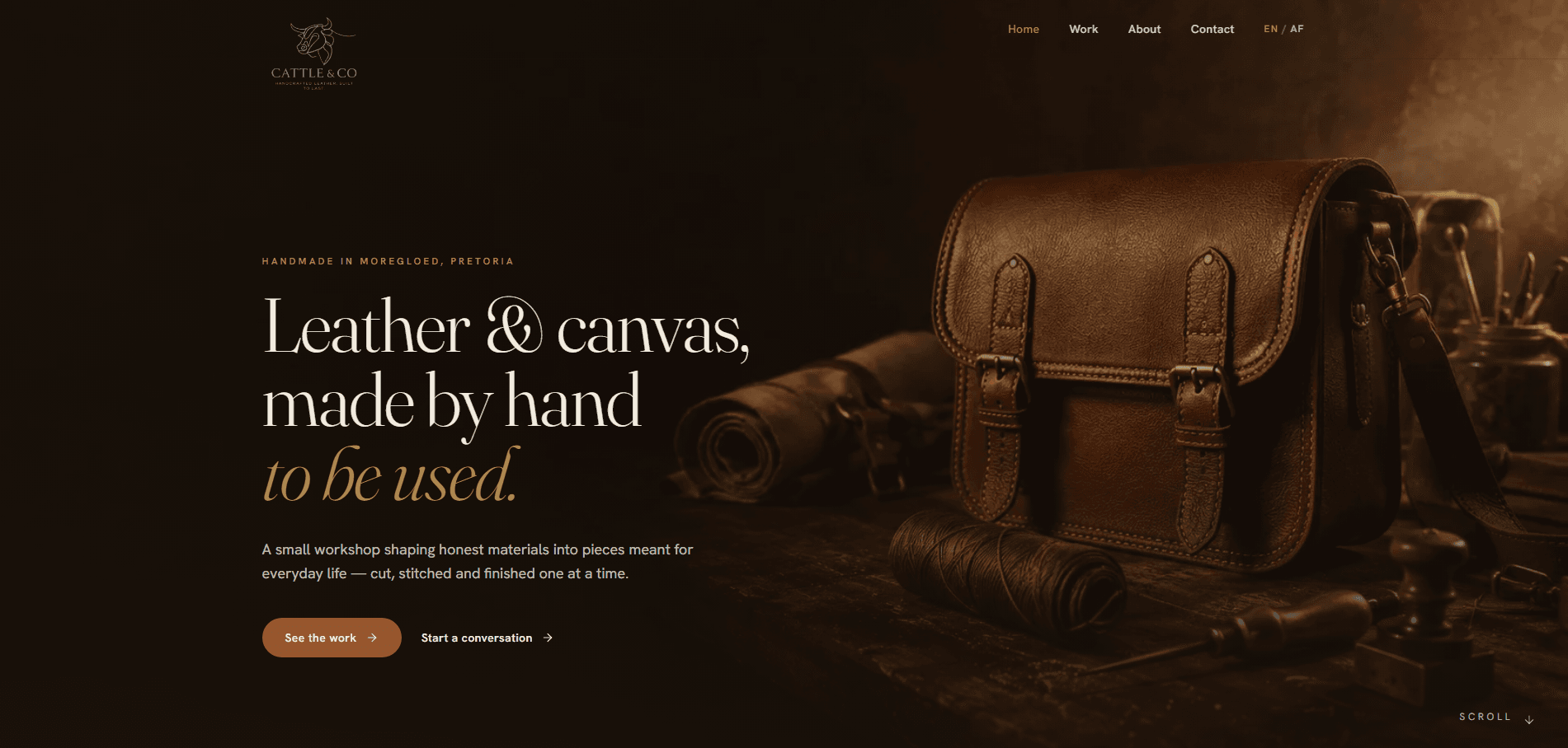 Cattle and Co website built by Nexsite Studios