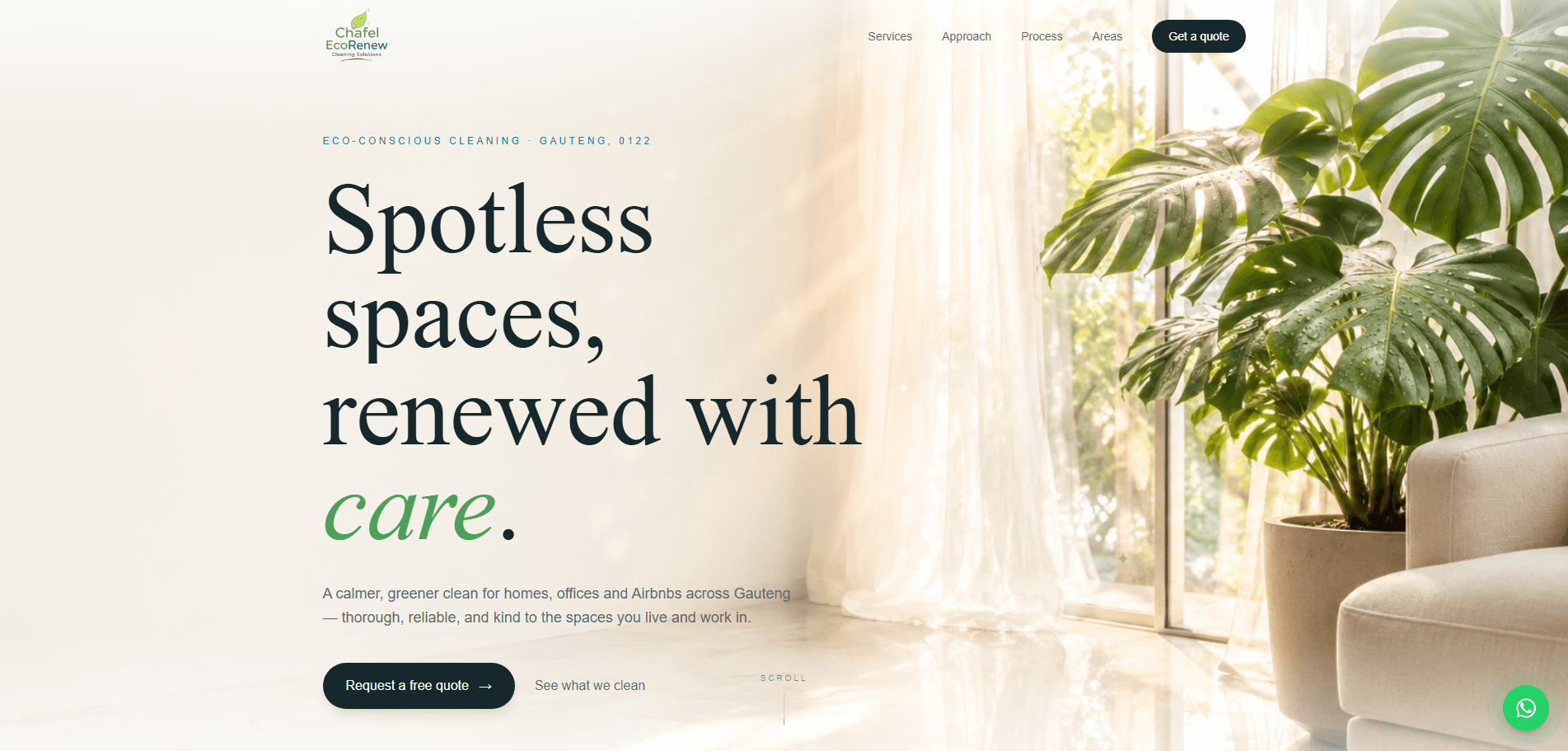 Chafel EcoRenew website built by Nexsite Studios