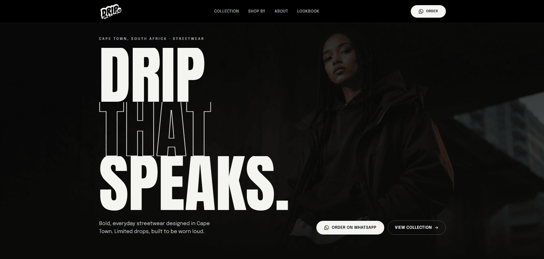 DripLab Clothing website built by Nexsite Studios