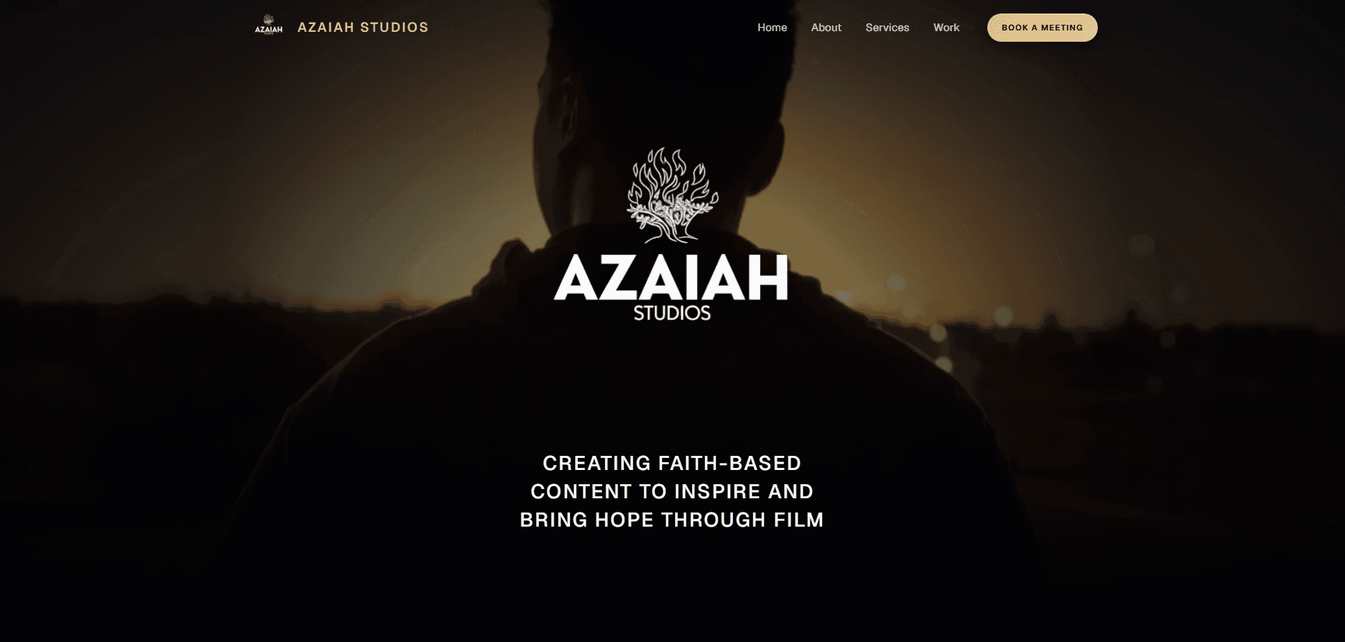 Azaiah Studios website built by Nexsite Studios